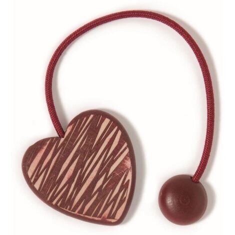 VOILA' - CALAMITA PER TENDE CUORE CORDAE LEGNO 20CM BORDEAUX