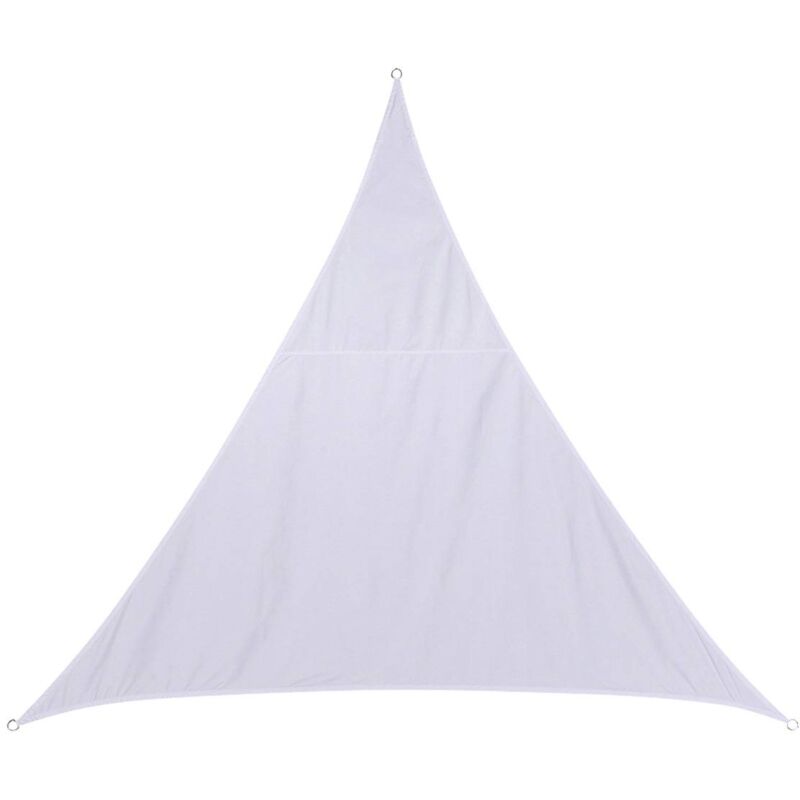 Toile solaire 5x5x5m Curacao blanc Hespéride - Blanc, Forme triangulaire 5m