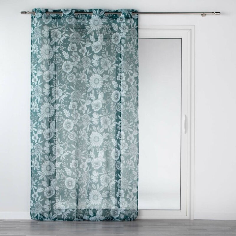 Panneau a oeillets 140 x 280 cm voile sable imprime milady Bleu