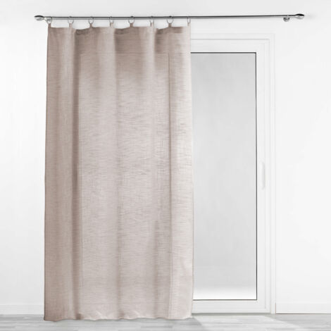 Voilage à anneaux 140 x 240 cm – Voile tissé Milza Noisette