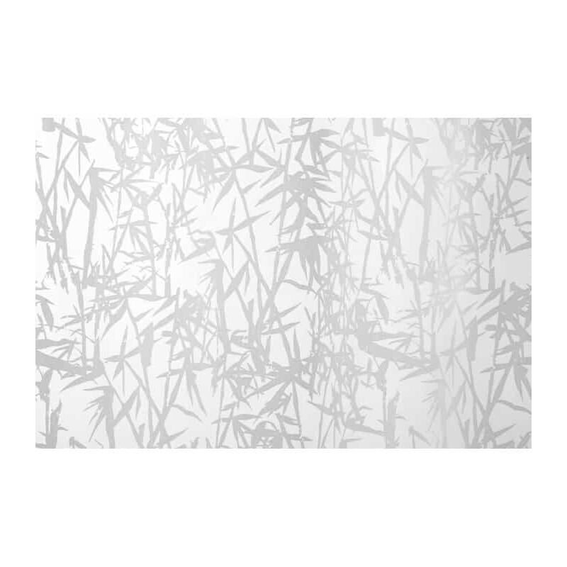 Linder - Voilage blanc avec motif feuille stylisé - 145x270cm - Blanc