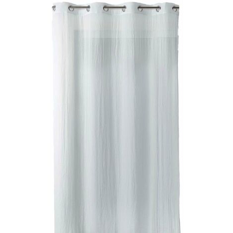 Voilage a oeillets 140 x 240 cm polycoton uni Mitsy Blanc