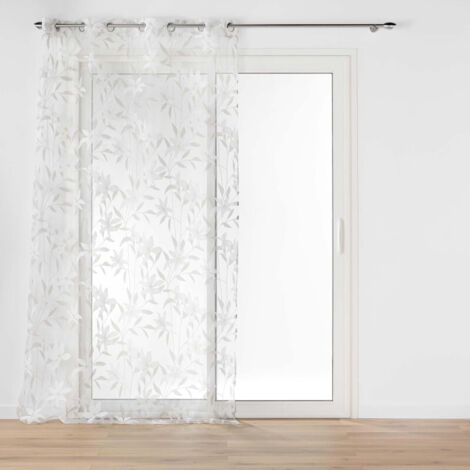Voilage a oeillets 140 x 240 cm voile dévoré métallisé Dolia