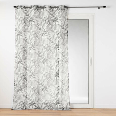 Voilage a oeillets 140 x 240 cm voile sablé imprimé Cabana Naturel