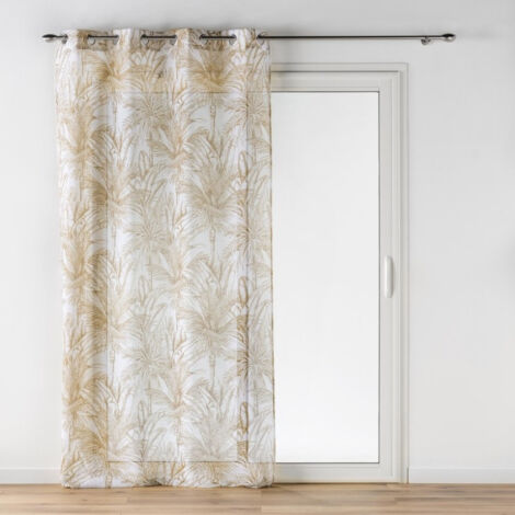 Voilage a oeillets 140 x 240 cm voile sable imprime Dune