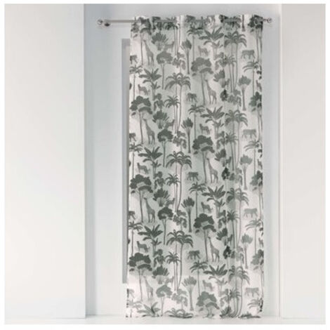 Voilage a oeillets 140 x 240 cm voile sable imprime manapany Kaki