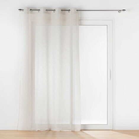 Voilage à œillets 140 x 240 cm – Voile tissé CARLIN – Finition élégante – Effet naturel