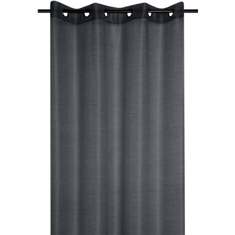 Voilage a oeillets 140 x 260 cm Linwood noir