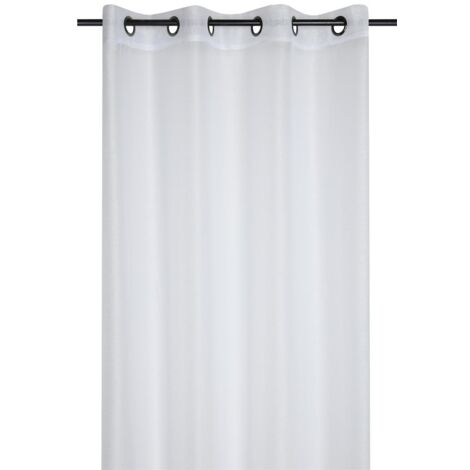 Voilage a oeillets 140 x 260 cm Wood blanc