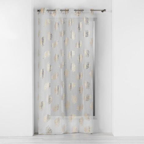 Voilage à œillets 140x240 sable métallisé Sunny Gold