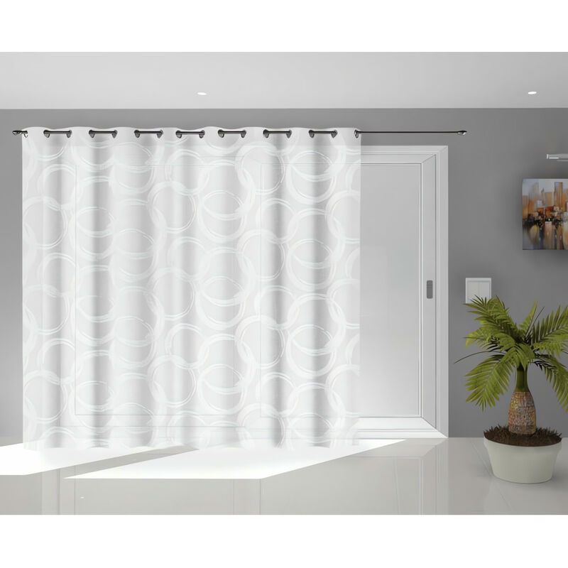 Soleil D Ocre - Voile à oeillets baie vitrée 280x250 circle, par Soleil d'Ocre