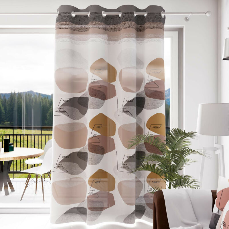 Voile à oeillets 135x250 cm modern, par Soleil d'Ocre