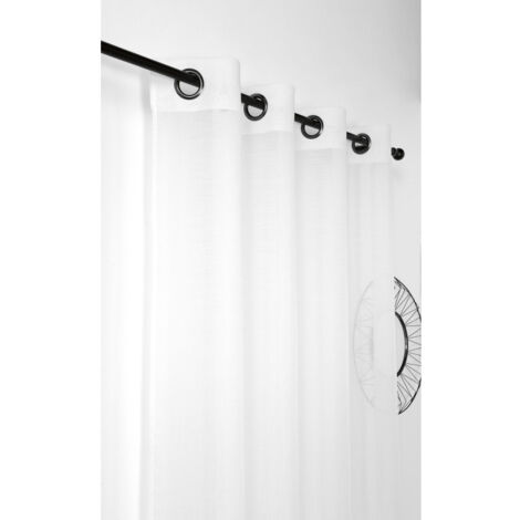 Voilage aspect givré 145x240cm "Freeze" - 145x240cm - Ivoire