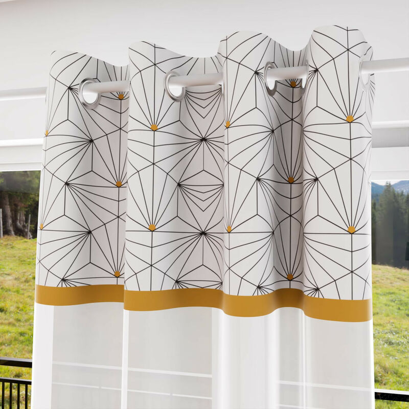 Voile à oeillets 135x250 cm osiris, par Soleil d'Ocre