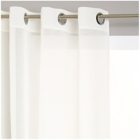 Voilage Avec Oeillets, Couleur Blanc Cassé.