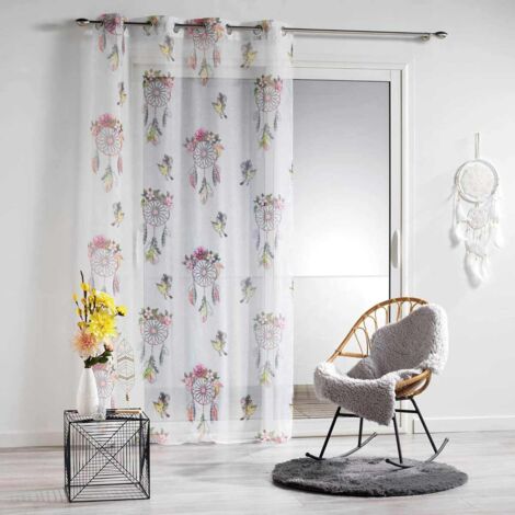 Voilage blanc en polyester attrape-rêves 280 x 140 cm