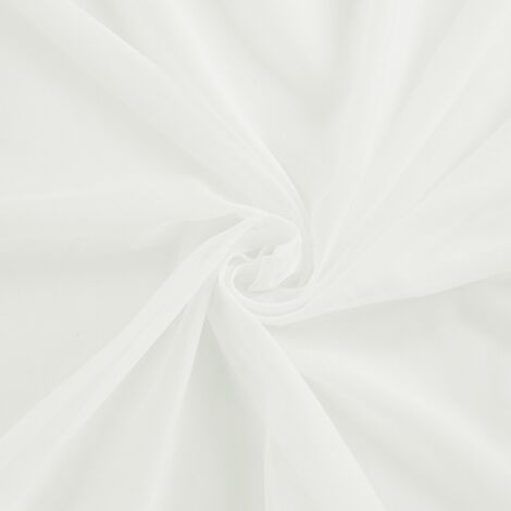 Voilage blanc uni, semi-transparent 140 x 245 cm polyester