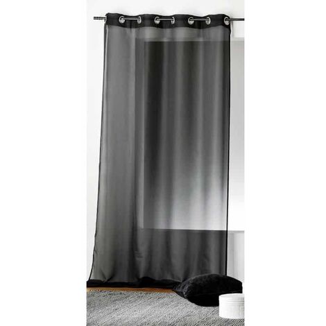 Voilage Chic uni design - 140x260cm - Noir