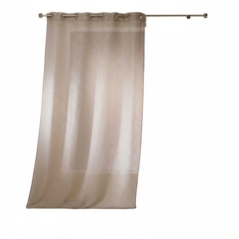 Voilage effet lin 140 x 240 cm Haltona noisette Voilage effet lin 140 x 240 cm Haltona noisette
