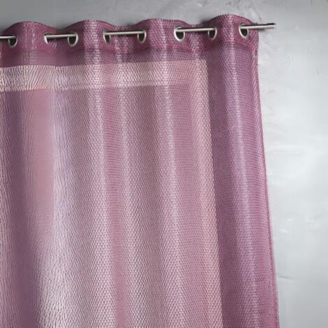Voilage en organza fantaisie - Effet "résille" Prune 140x260 cm
