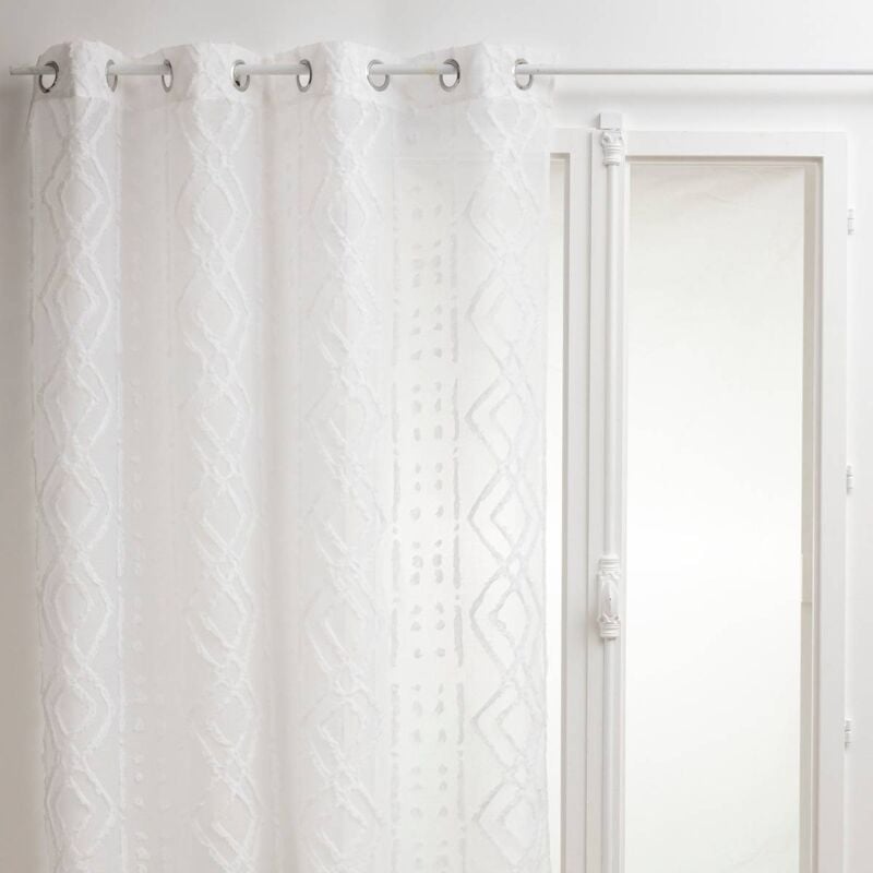 Voilage Sama blanc 140x240cm Atmosphera créateur d'intérieur