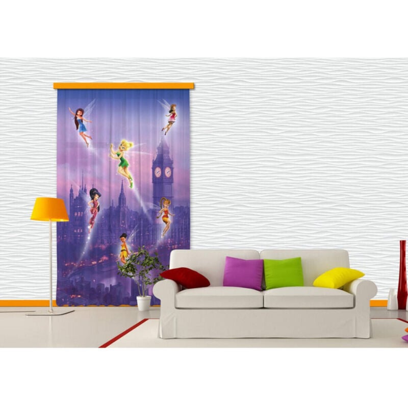 Voilage Fée Clochette à Londres Disney Fairies 140x245 cm