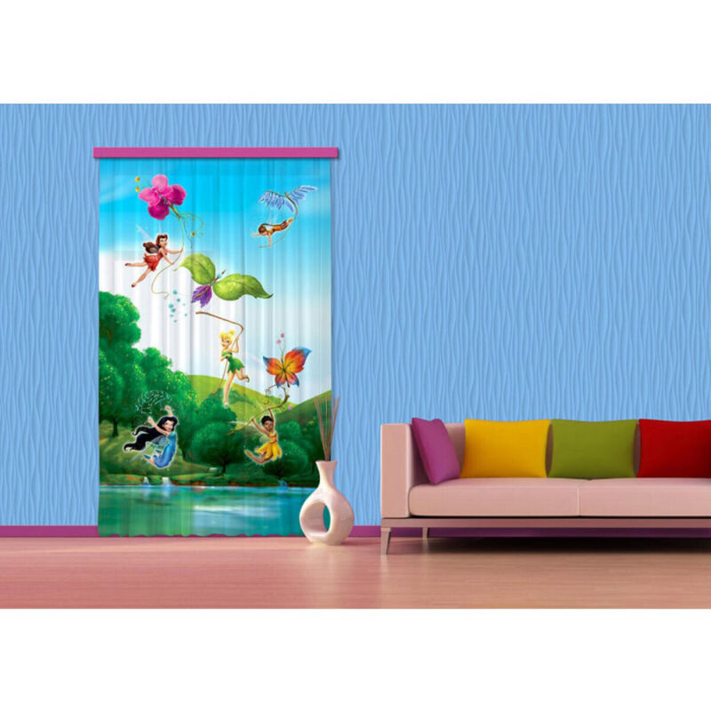 Ag Art - Voilage Fée Clochette Arc-en-ciel Disney Fairies 140x245 cm