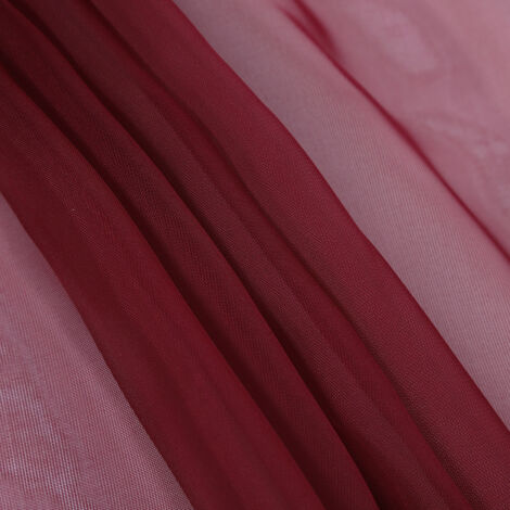 Voilage Fin pour Salon Chambre [Polyester 270x100cm] - Écran Lumière Doux Wine Red (Lot 1)