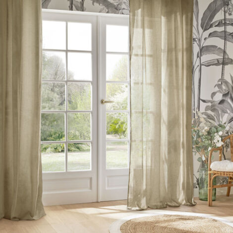 Voilage fluide et léger "Paxta" 135 x 240 cm Atmosphera - Lin - Lin -
