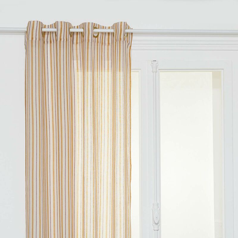 Voilage Fred 140x240cm ocre Atmosphera créateur d'intérieur