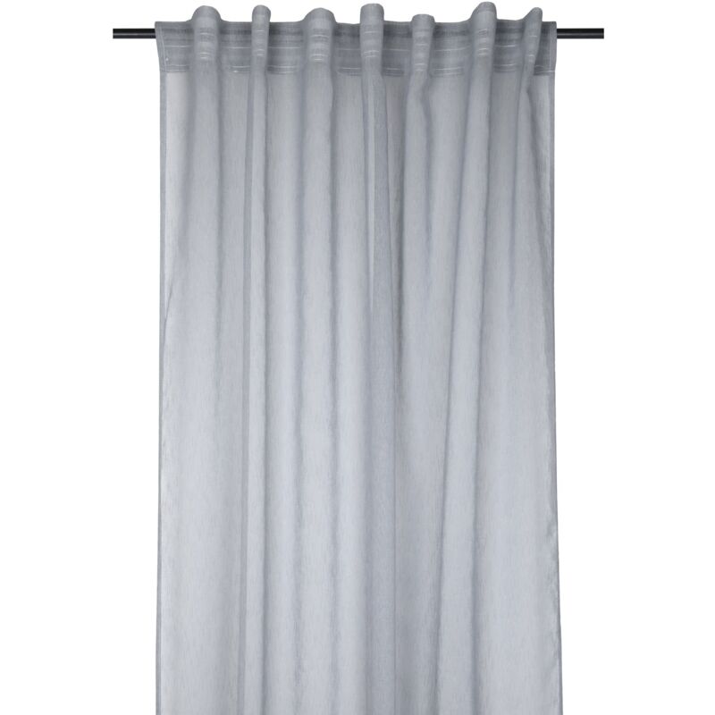 Voilage galon fronceur 140 x 260 cm Derbie uni gris souris