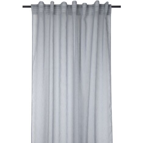 Voilage galon fronceur 140 x 260 cm Derbie uni gris souris