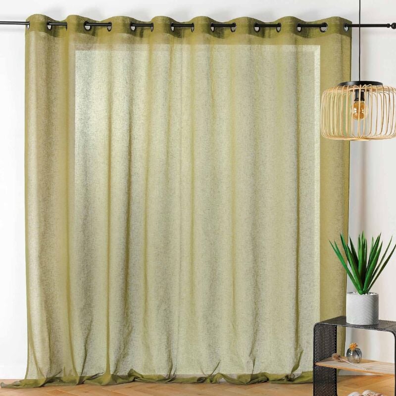 Voilage Kaolin Grande Largeur - 300x250cm - Vert kaki
