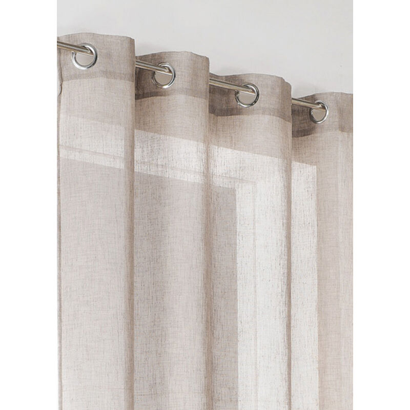 Voilage léger à l'aspect lin Sable 140x240 cm