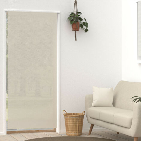 Voilage lin pour porte fenêtre 90x200 cm LINEN naturel, par Soleil d'Ocre