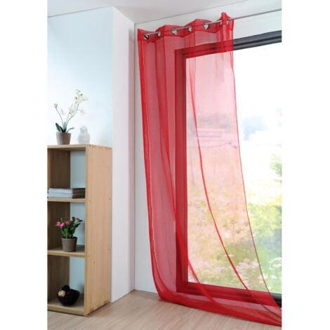 Voilage MONNA Rouge Stof France 135x260cm