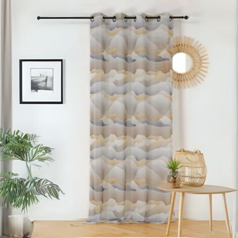 Voilage Motif Dune - 150x260cm - Beige