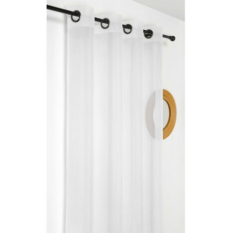 Voilage Non Feu M1 "Bouchonne" - 140x280cm - Blanc