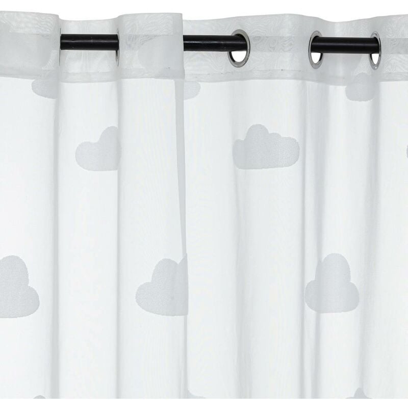 Voilage enfant Nuage 140x240cm blanc Atmosphera créateur d'intérieur