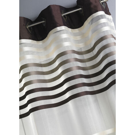 Voilage organza rayé et coloré Ivoire 140x260 cm