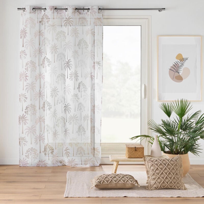 Voilage Palmea Nature 140 x 240 cml - Élégance et Lumière au Naturel'