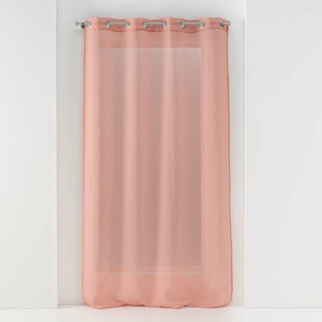 Voilage petite hauteur 140 x 180 cm voile sablé Sandra Rose