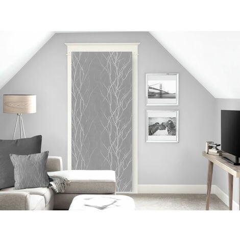 Voilage porte fenêtre 70x200 cm LIANE gris, par Soleil d'ocre