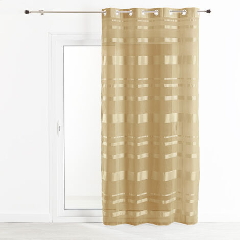 Voilage rayures horizontales Beige 140x240 cm