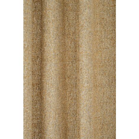 Voilage rideau  safran, 140x245 cm, effet lin, facile à entretenir, semi-transparent