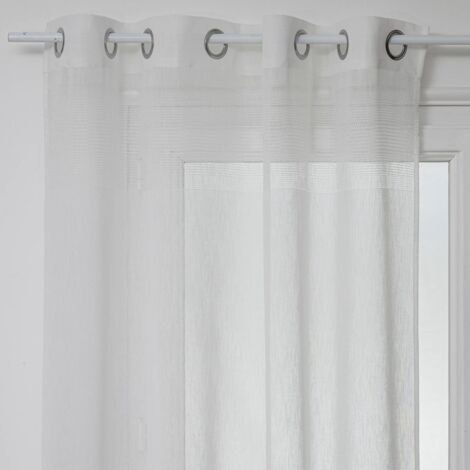 Voilage Sab blanc 140x240cm - Atmosphera créateur d'intérieur