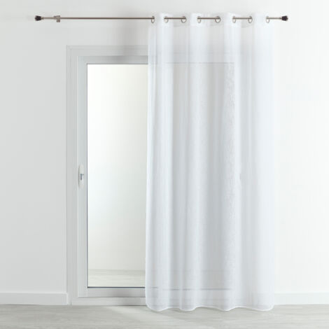 Voilage tamisant à œillets Blanc 160x240 cm
