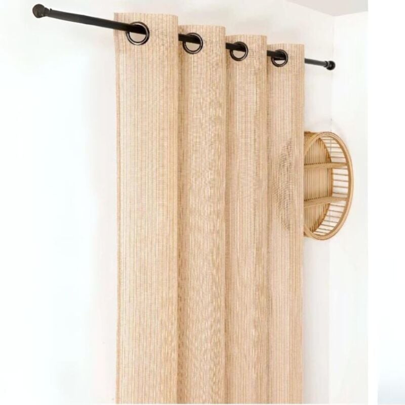 Voilage tamisant au charme authentique Jaune 140x280 cm