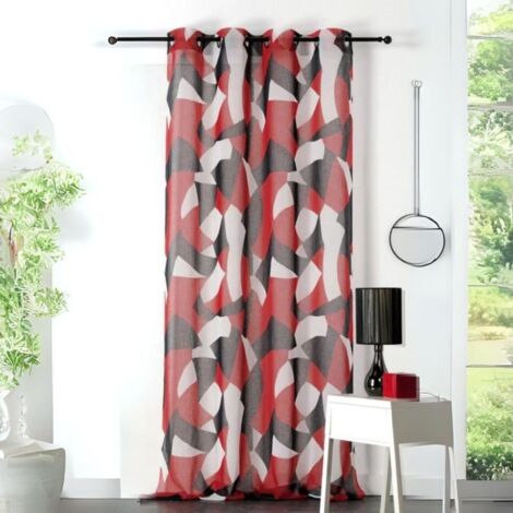 Voilage tamisant Camo Terracotta 150x240 cm
