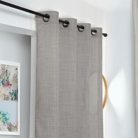 Voilage tamisant Tamise Gris Foncé 140x240 cm